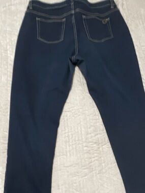 Michael Kors Navy Skinny Jeans with Contrast Stitching